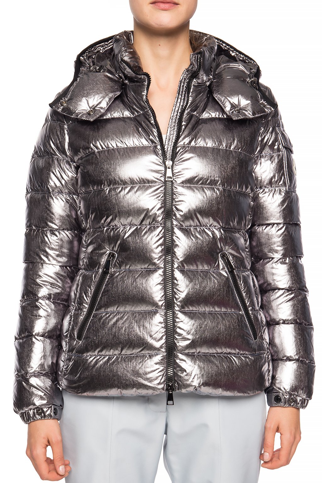 moncler fitted padded jacket